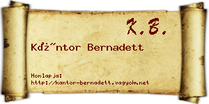 Kántor Bernadett névjegykártya